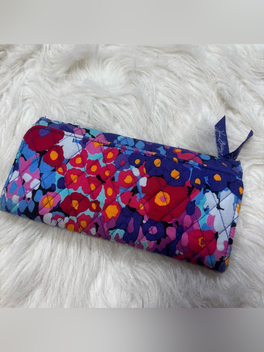 Vera Bradley Bright Floral Quilted Wallet in the Pattern “Passionosta” - Picture 1 of 8
